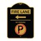 Signmission Fire Lane No Parking W/ No Parking & Left Arrow Heavy-Gauge Alum Sign, 18" x 24", BG-1824-24012 A-DES-BG-1824-24012 - alternate 1